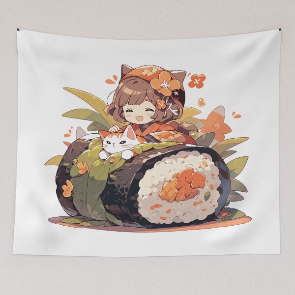 Item preview, Sushi Savoring Seater designed and sold by Chibi Cat Art Corner.