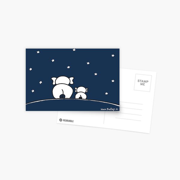 Elephant Mama and Baby Postcard
