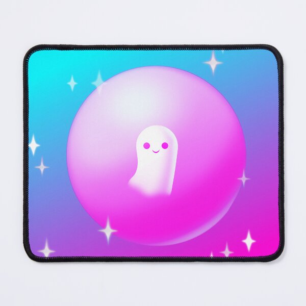 Item preview, Cute pink colorful bubble ghost designed and sold by giegucs.