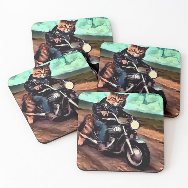 Item preview, biker cat designed and sold by DANIELYSFASHION.