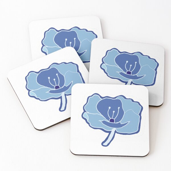 Item preview, Blue line art flower designed and sold by ElliotVermue.