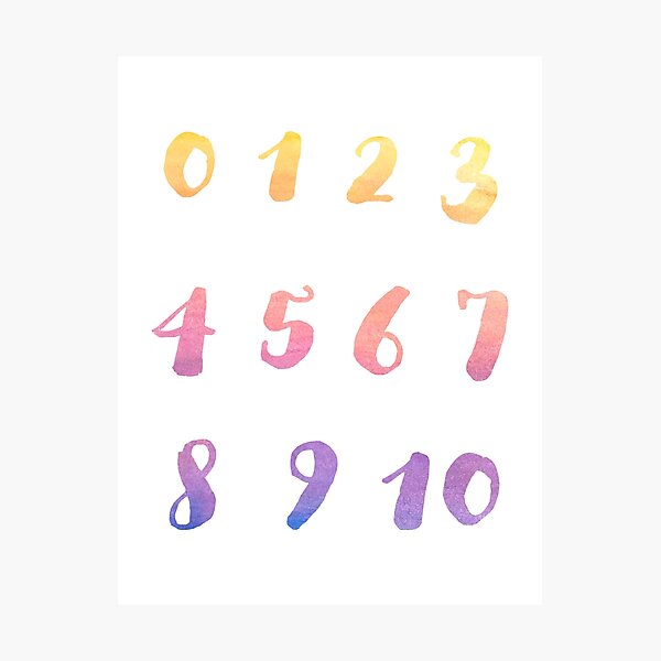 Item preview, Watercolour Numbers 1-10 | Kids Baby Classroom Number Counting Poster  designed and sold by cozycollages.