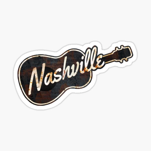 Artikel-Vorschau von Nashville Gitarrenaufkleber, designt und verkauft von HannahNienow.