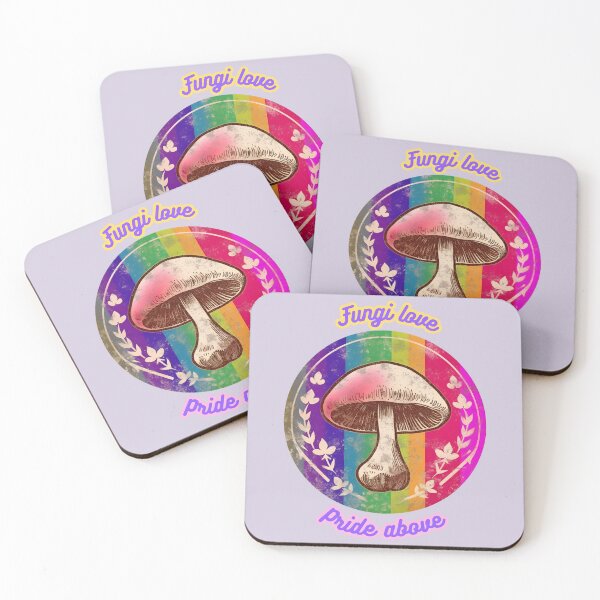 Item preview, Fungi love, pride above, LGBTQIA+ Themed designed and sold by Clearmind-Arts.