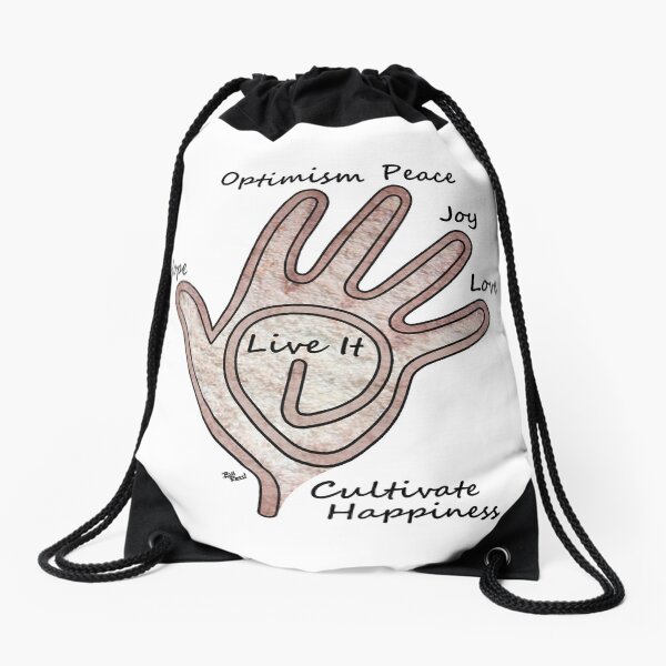 Leave Your Imprint - Hand Path 2 Drawstring Bag