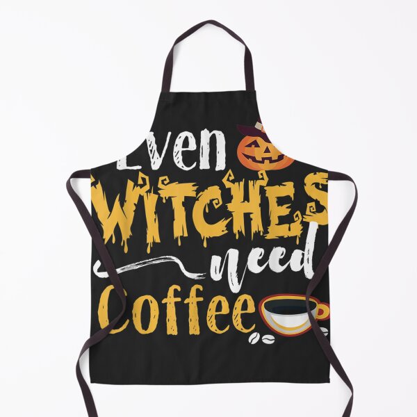 Item preview, Even Witches Need Coffee  Funny Halloween Witch Tee designed and sold by WarrenMills6.