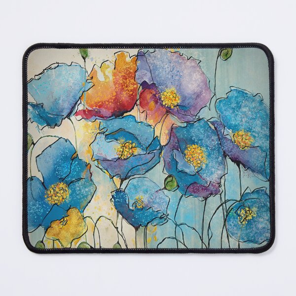 Item preview, Blue Poppies Abstract Painting  designed and sold by Rocky Mountain Artistry.