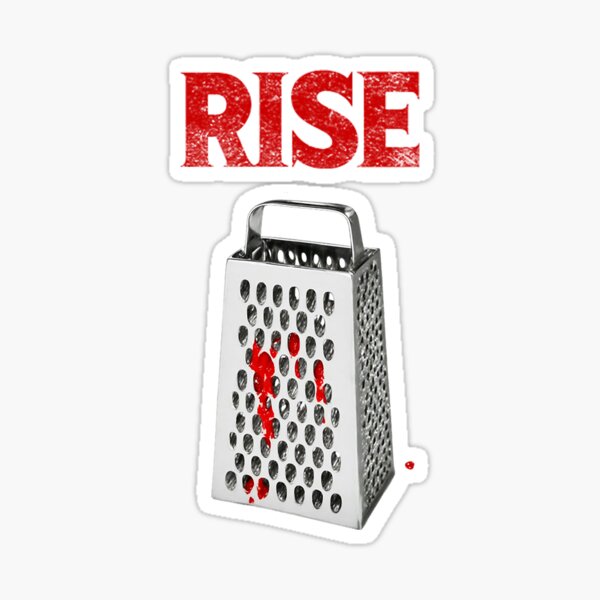 "RISE, Evil Dead Rise, 2023 Movie (white ) cheese grater " Sticker for