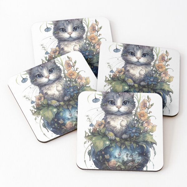 Item preview, Fantasy Cat Clipart, Mythical Feline Imagery, Magic Kitten Designs, Enchanted Cat Illustrations, Fairy Tale Kitty Art designed and sold by CoolorPaint.
