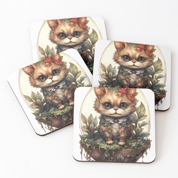 Item preview, Fantasy Cat Clipart, Mythical Feline Imagery, Magic Kitten Designs, Enchanted Cat Illustrations, Fairy Tale Kitty Art designed and sold by CoolorPaint.