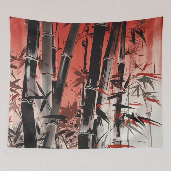 Aperçu de l'œuvre bambou rouge et noir créée et vendue par avisionarts23.