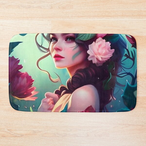 Item preview, beautiful flowers anime girl design designed and sold by mangature  Lady.