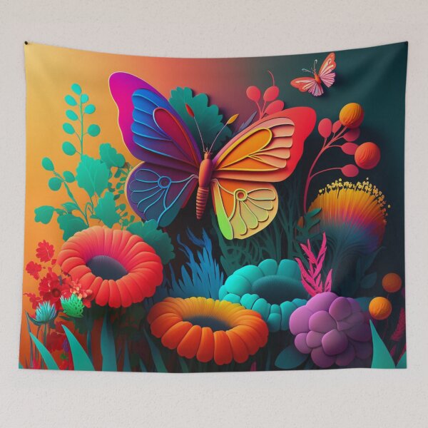 Aperçu de l'œuvre jardin des papillons créée et vendue par avisionarts23.