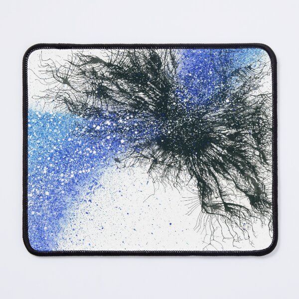 Item preview, The Story Of A Free-Spirited Soul #623 Bold Unique New Age Original Hand-painted OOAK Abstract Painting Detail 1 In Blue Black And White Inspired By Brain Cells Neurons Neuroscience Universe Space Art designed and sold by Rainbow Artist Orlando L.