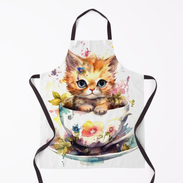 Item preview, Kitten with Tea Cup Clipart, Furry Friend Tea Party, Playful Feline Art, Kitty Tea Time Themes, Charming Cat Imagery designed and sold by CoolorPaint.