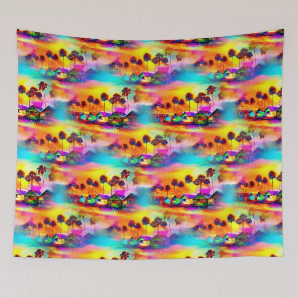 Item preview, Beach Bungalow Dreamscape Print designed and sold by Vicki Pelham.