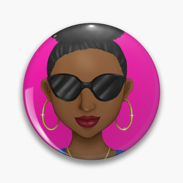 Artikelvorschau, Braunhäutige schwarze Frau mit Afro-Puff und Sonnenbrille entworfen und verkauft von Deanna McRae.