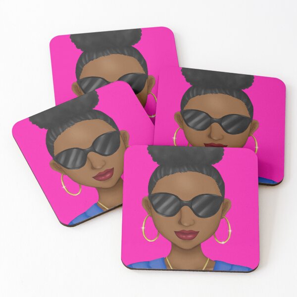 Item preview, Brown Skin Black Woman With Afro Puff and Sunglasses designed and sold by Deanna McRae.