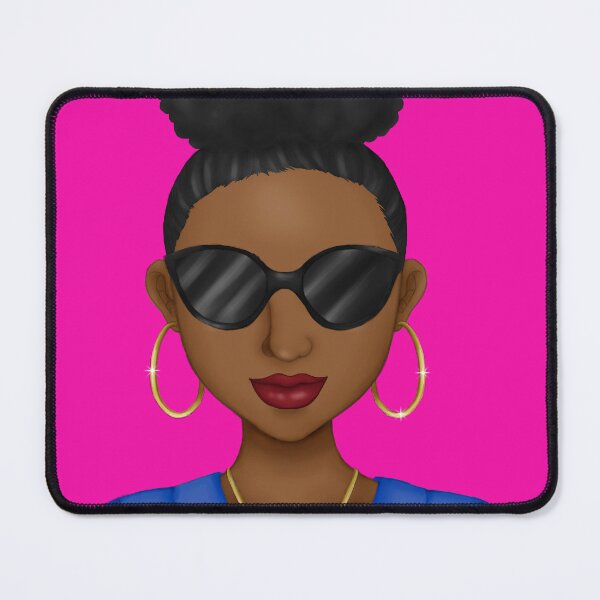 Item preview, Brown Skin Black Woman With Afro Puff and Sunglasses designed and sold by Deanna McRae.