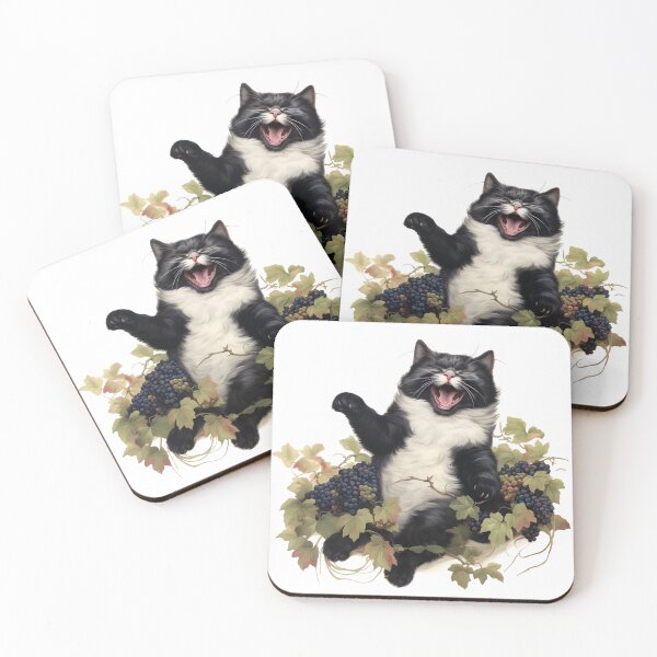 Item preview, Berrylicious Retro Whiskers: Kitschy Cats and Sweet Berries  designed and sold by KittyStampedeCo.