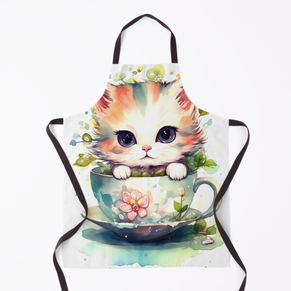 Item preview, Kitten with Tea Cup Clipart, Furry Friend Tea Party, Playful Feline Art, Kitty Tea Time Themes, Charming Cat Imagery designed and sold by CoolorPaint.