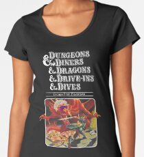 Camiseta premium para mujer Dungeons & Diners & Dragons & Drive-Ins & Dives: Imagen ligeramente más grande