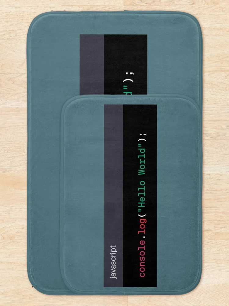 Thumbnail 5 of 6, Bath Mat, Hello JavaScript World designed and sold by AureStyle.