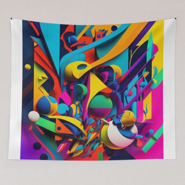Item preview, Vibrant Colours and Shapes Print designed and sold by SkipTon121.
