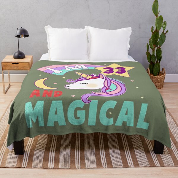 Item preview, Funny 33rd Birthday 	 Unicorn Rainbow I Am 33 and Magical 	 	 designed and sold by bolbokvl11.