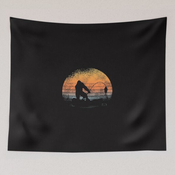 Item preview, Fishing Bigfoot Fishing Funny Sasquatch Classic Fish Vintage Fisher designed and sold by JuhiSinha.