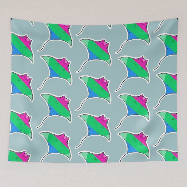 Item preview, Pride Mantaray Polyromantic Flag designed and sold by perpetuallyConf.