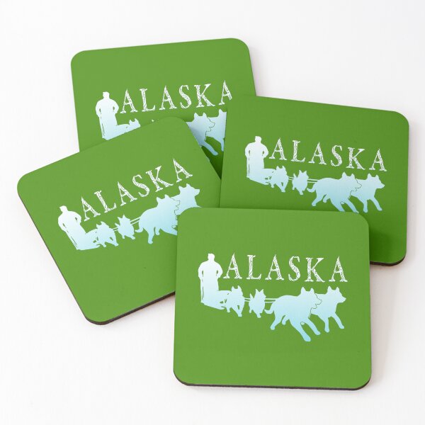 Item preview, Alaska Sled Dogs Mushing Team Snow Sledding Mountain Scene 	 	 designed and sold by sjwfccgyhf93.