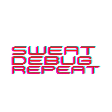 Artwork thumbnail, Sweat, Debug, Repeat Sticker by CreativeCodeLLC