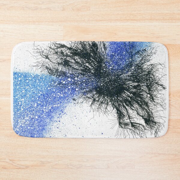 Item preview, The Story Of A Free-Spirited Soul #623 Bold Unique New Age Original Hand-painted OOAK Abstract Painting Detail 1 In Blue Black And White Inspired By Brain Cells Neurons Neuroscience Universe Space Art designed and sold by Rainbow Artist Orlando L.