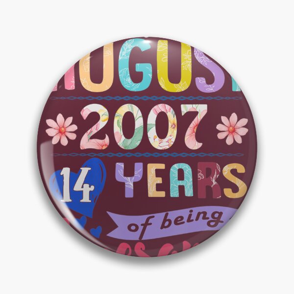 Item preview, 	 14th Birthday Floral 	 for 	 Born in August 2007 	 	 designed and sold by gowhsisvrh21.