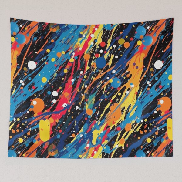 Item preview, "Luminous Chaos: Dive into Jackson Pollock's Style and Create a Storm of Vibrant Colors." designed and sold by SBD-Shop.