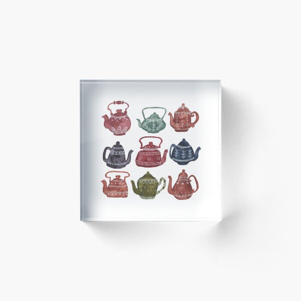Teapots Acrylic Block
