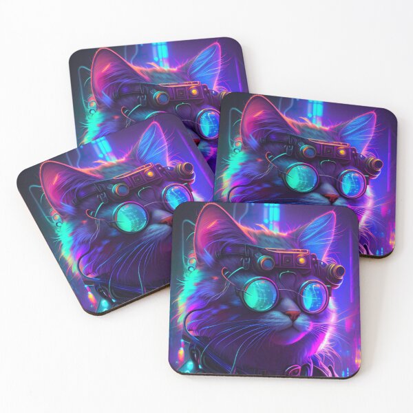 Item preview, Cute Cyberpunk Cat designed and sold by RobertoGreen.