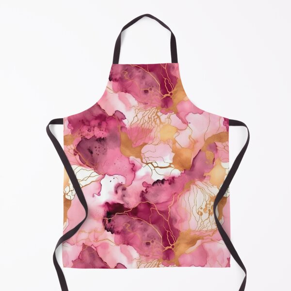 Item preview, Alcohol Ink Pink Gold Marble Pattern Artwork designed and sold by EnchantedPixel3.
