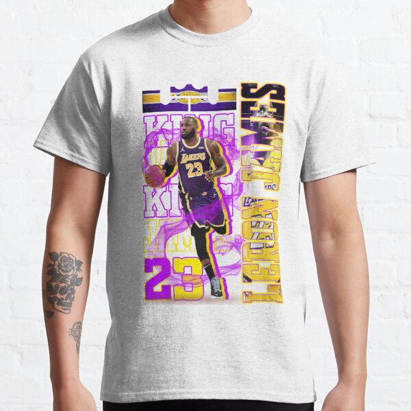 Kids' Los Angeles Lakers LeBron James #23 Statement Name & Number Nike T-Shirt Small Purple