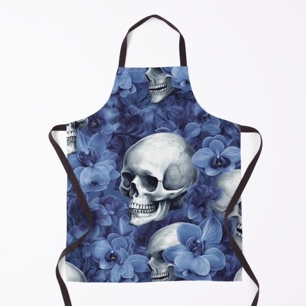 Item preview, Blue Orchids and Skulls designed and sold by ArtfulImprints.