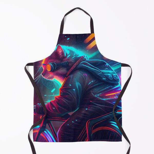 Item preview, Cyberpunk Cat On Bicycle designed and sold by RobertoGreen.