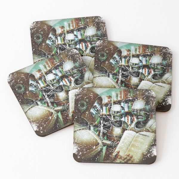 Item preview, Rusted AI Bots reading books designed and sold by PanfurWare-LLC.