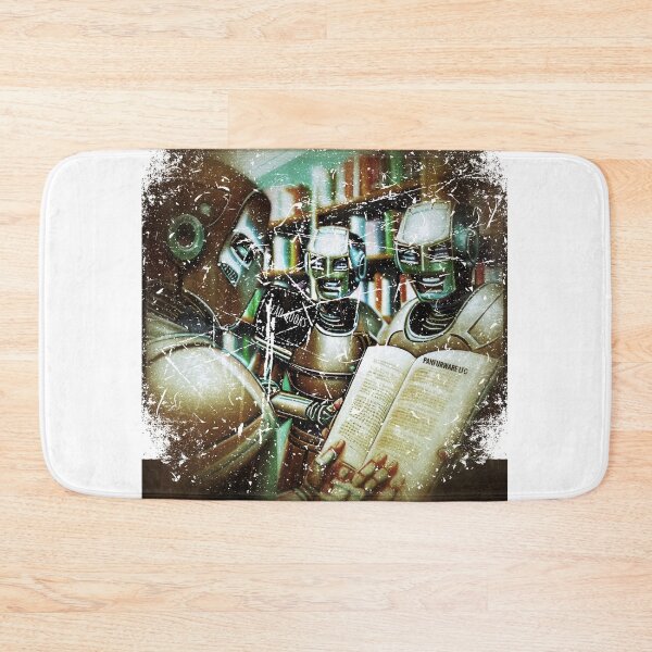 Item preview, Rusted AI Bots reading books designed and sold by PanfurWare-LLC.