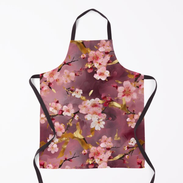 Item preview, Alcohol Ink Pink Gold Cherry Blossom Pattern Artwork designed and sold by EnchantedPixel3.
