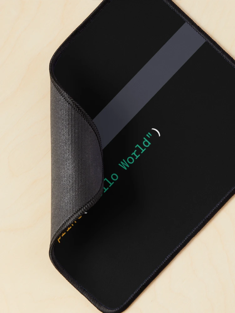 Thumbnail 2 of 5, Mouse Pad, Hello World in Python designed and sold by AureStyle.