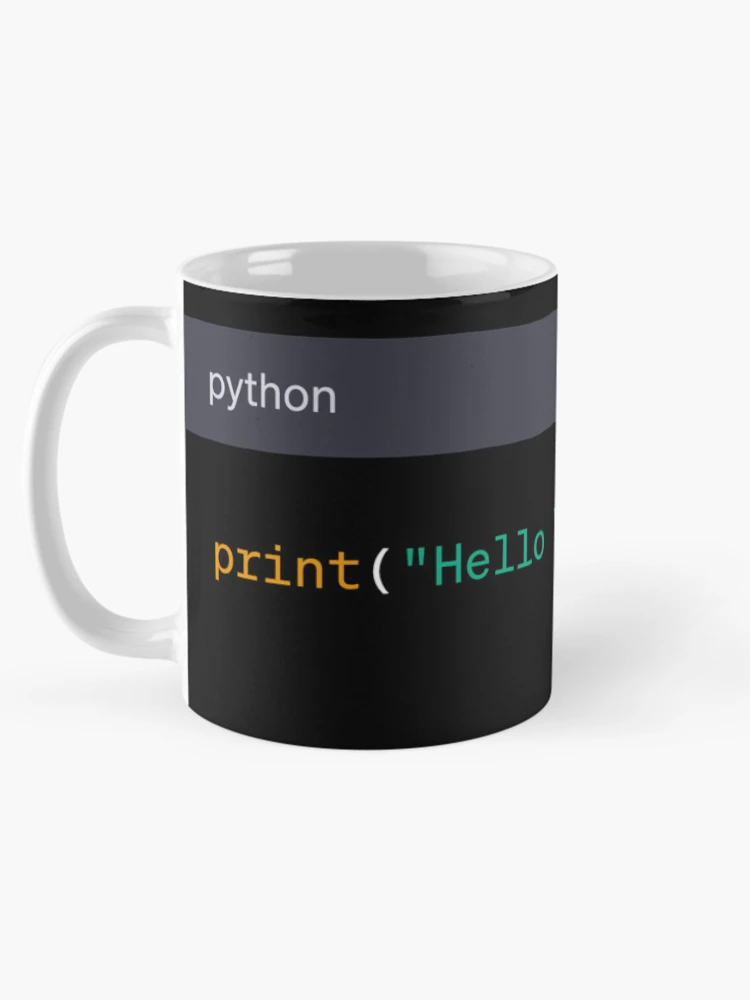 Thumbnail 5 of 6, Coffee Mug, Hello World in Python designed and sold by AureStyle.