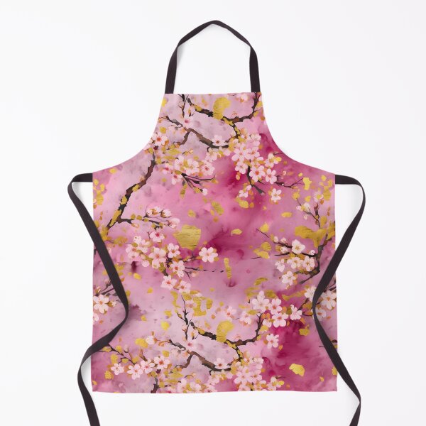 Item preview, Alcohol Ink Pink Gold Cherry Blossom Pattern Artwork designed and sold by EnchantedPixel3.