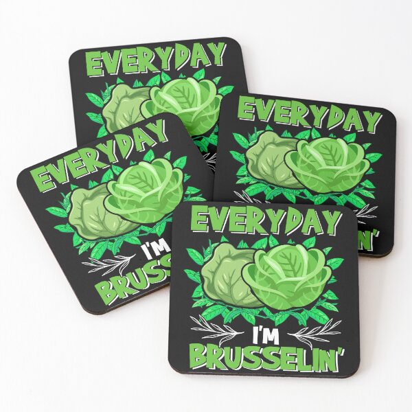 Item preview, Everyday I'm Brusselin' Vegan Vegetarian designed and sold by ArtMeetsPizza.