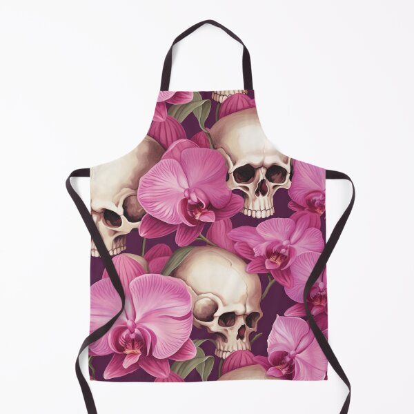 Item preview, Pink Orchids and Skull designed and sold by ArtfulImprints.